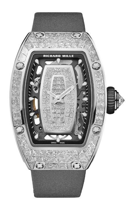 Review Richard Mille Replica Watch RM 07-01 Automatic Winding White Gold Baguette